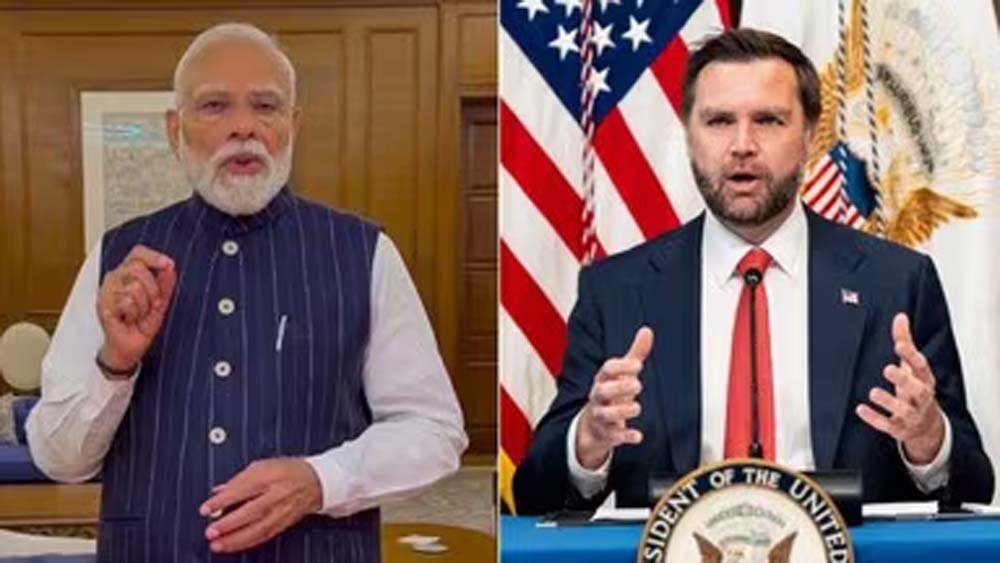 PM मोदी और JD वेंस की अहम बातचीत, भारत-अमेरिका रणनीतिक साझेदारी पर हुई चर्चा PM मोदी और JD वेंस की अहम बातचीत, भारत-अमेरिका रणनीतिक साझेदारी पर हुई चर्चा