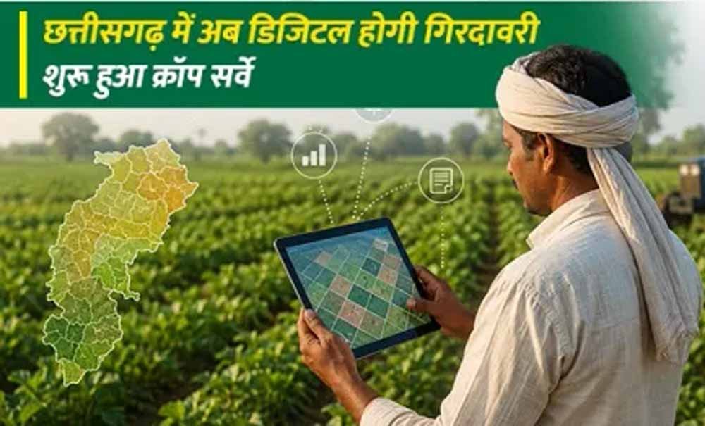 CG में खेतों के डिजिटल रिकॉर्ड से बदलेगी कृषि व्यवस्था, किसानों को मिलेगा फायदा CG में खेतों के डिजिटल रिकॉर्ड से बदलेगी कृषि व्यवस्था, किसानों को मिलेगा फायदा