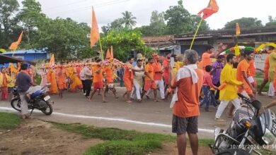 राजनगर के  केरहा धाम से कांवड़ियों ने भोले बाबा को जल अर्पित करने किया प्रस्थान