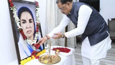 मुख्यमंत्री साय ने छत्तीसगढ़ की प्रथम महिला सांसद और समाज सेविका मिनीमाता जी की पुण्यतिथि पर किया नमन मुख्यमंत्री साय ने छत्तीसगढ़ की प्रथम महिला सांसद और समाज सेविका मिनीमाता जी की पुण्यतिथि पर किया नमन