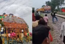 मुरैना के कैलारस स्टेशन पर हाई-वोल्टेज ड्रामा, मेमू ट्रेन के उद्घाटन में पूड़ी-सब्जी के लिए मची लूट