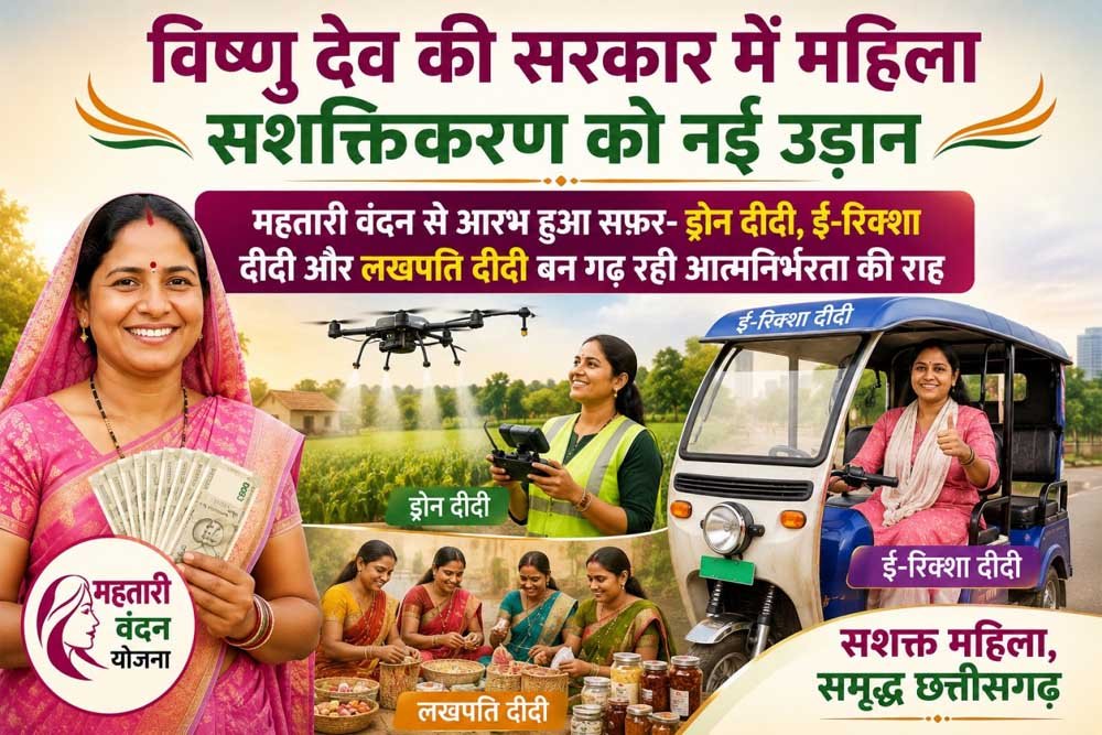 विष्णु देव की सरकार में महिला सशक्तिकरण को नई उड़ान विष्णु देव की सरकार में महिला सशक्तिकरण को नई उड़ान