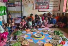 सुपोषित थाली के प्रदर्शन के साथ माताओं और बच्चों के पोषण पर हुआ संवाद