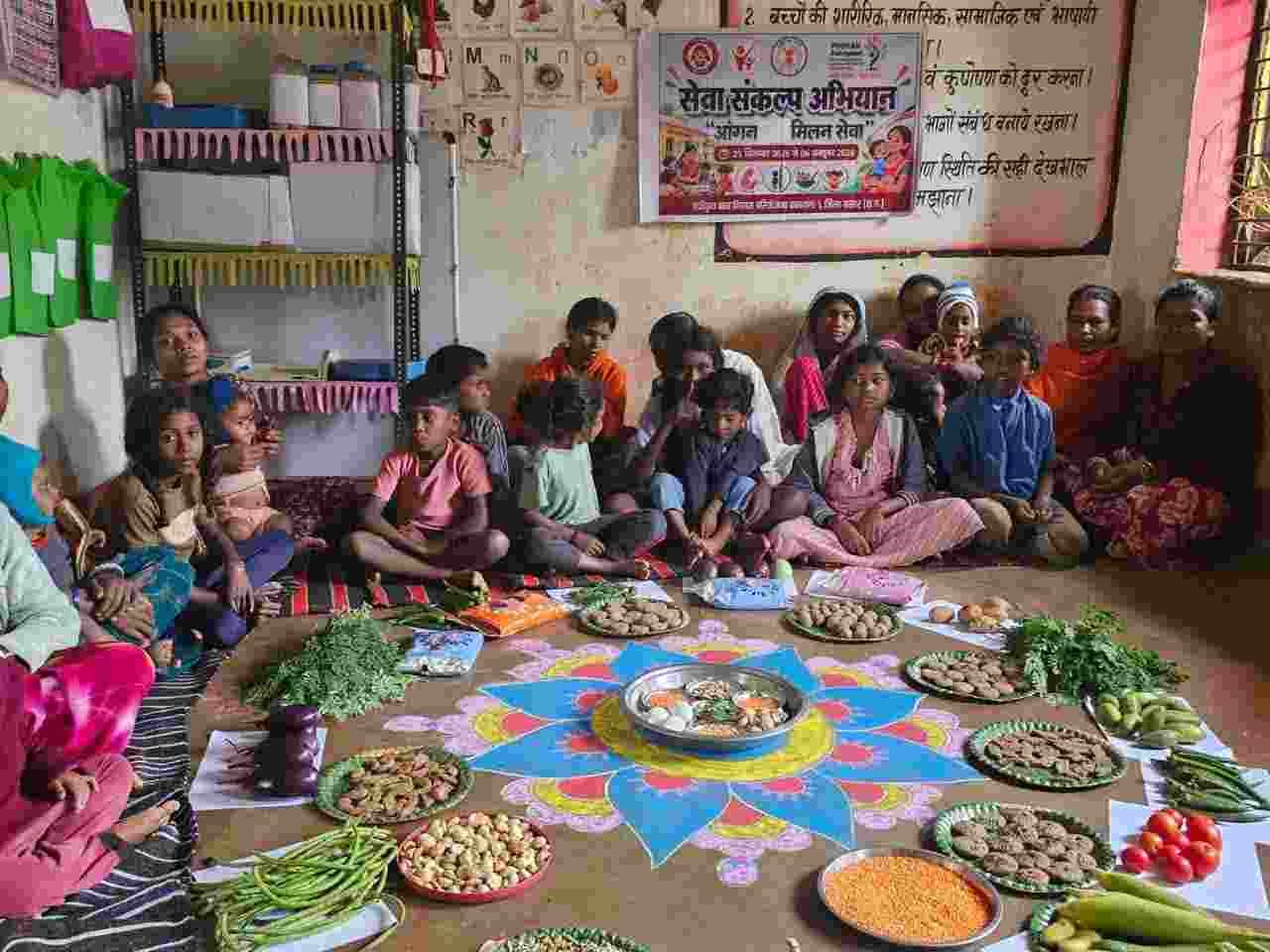 सुपोषित थाली के प्रदर्शन के साथ माताओं और बच्चों के पोषण पर हुआ संवाद सुपोषित थाली के प्रदर्शन के साथ माताओं और बच्चों के पोषण पर हुआ संवाद