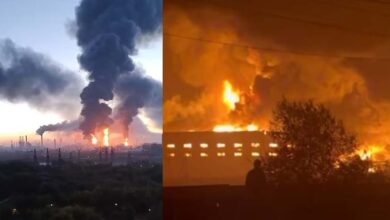 रूस में चुनाव के आखिरी दिन मॉस्को पर ड्रोन हमला, ऑयल रिफाइनरी में लगी आग रूस में चुनाव के आखिरी दिन मॉस्को पर ड्रोन हमला, ऑयल रिफाइनरी में लगी आग