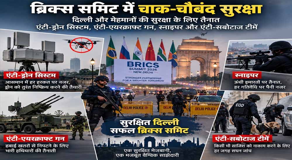 BRICS समिट की अभेद्य सुरक्षा, 25 हजार पुलिसकर्मी तैनात; एंटी-ड्रोन सिस्टम और एंटी-एयरक्राफ्ट गन एक्टिव BRICS समिट की अभेद्य सुरक्षा, 25 हजार पुलिसकर्मी तैनात; एंटी-ड्रोन सिस्टम और एंटी-एयरक्राफ्ट गन एक्टिव