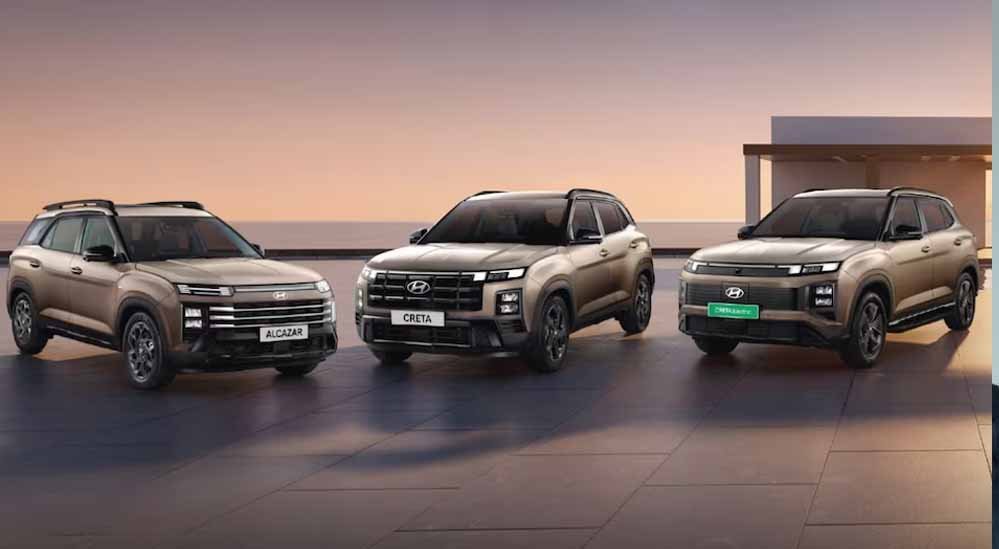 Hyundai का बड़ा धमाका! एक साथ लॉन्च हुई Creta, Creta Electric और Alcazar के Lounge Edition