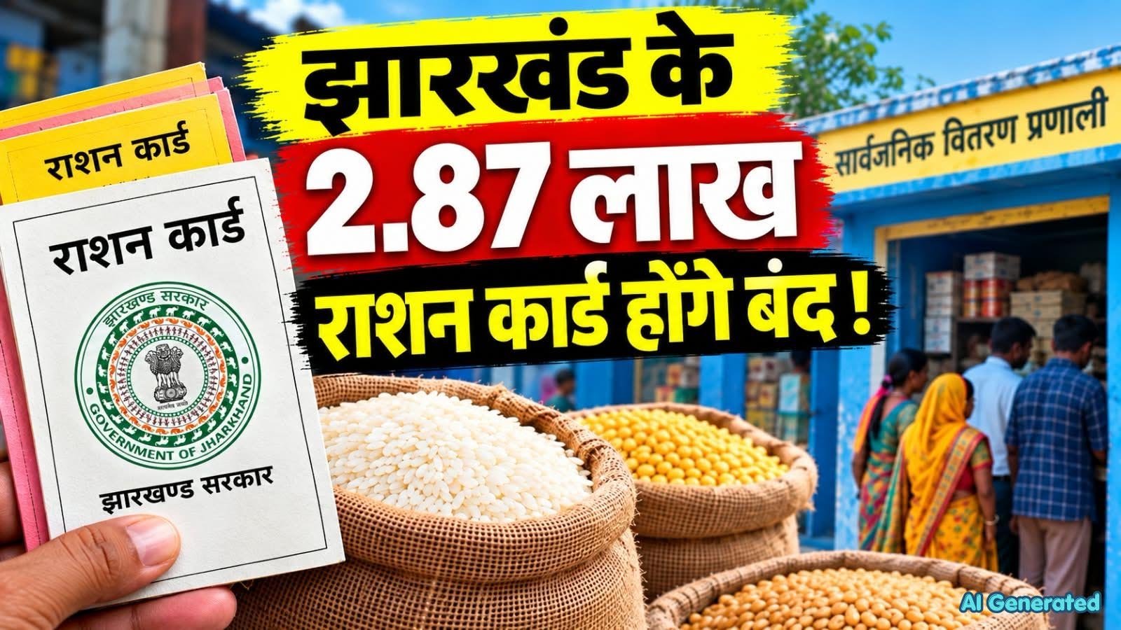 झारखंड में 2.87 लाख राशन कार्ड होंगे निष्क्रिय, ई-केवाइसी नहीं कराने पर कटेगा नाम झारखंड में 2.87 लाख राशन कार्ड होंगे निष्क्रिय, ई-केवाइसी नहीं कराने पर कटेगा नाम