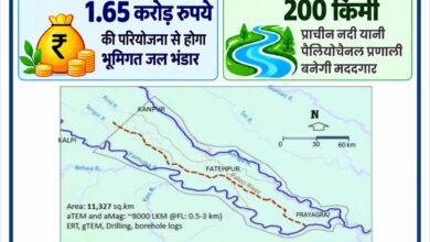 योगी सरकार का भूजल बचाने पर फोकस, कानपुर से प्रयागराज के बीच मिली 200 किमी लंबी भूमिगत प्राचीन नदी योगी सरकार का भूजल बचाने पर फोकस, कानपुर से प्रयागराज के बीच मिली 200 किमी लंबी भूमिगत प्राचीन नदी
