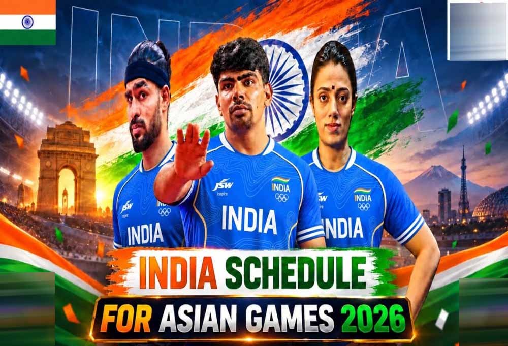 Asian Games 2026: क्रिकेट से कबड्डी तक भारत का पूरा शेड्यूल, जानें किस दिन कौन सा खेल Asian Games 2026: क्रिकेट से कबड्डी तक भारत का पूरा शेड्यूल, जानें किस दिन कौन सा खेल