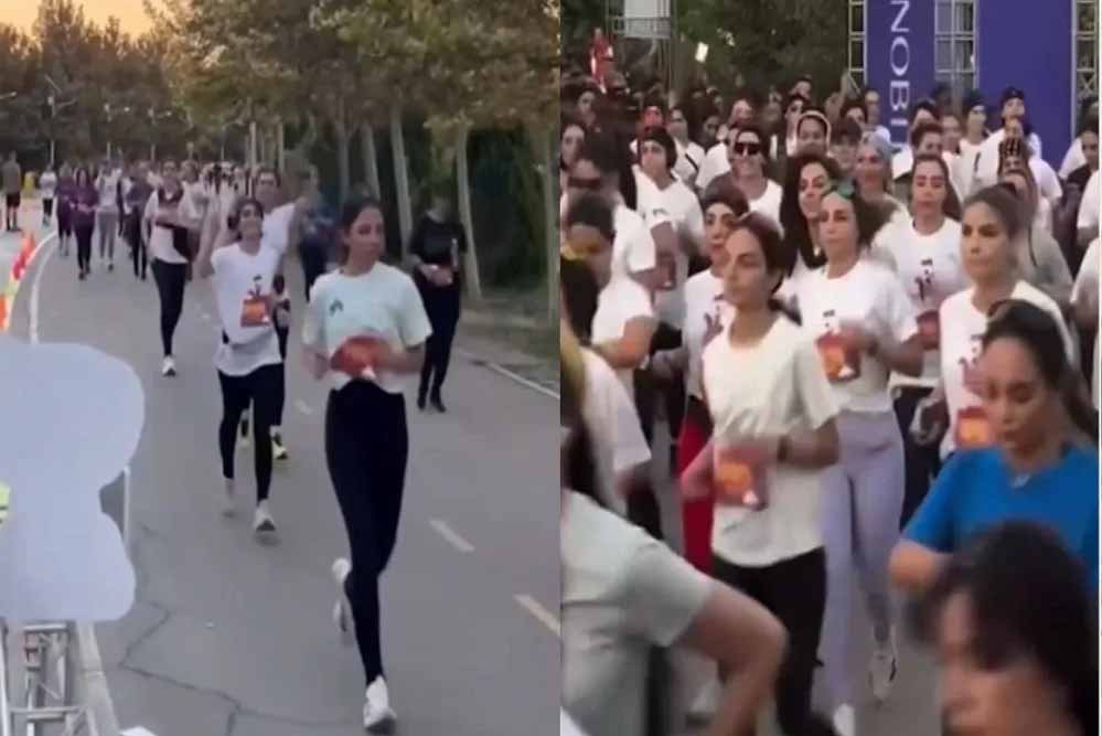 ईरान में हिजाब कानून को चुनौती? बिना स्कार्फ दौड़ में शामिल हुईं महिलाएं, वीडियो वायरल ईरान में हिजाब कानून को चुनौती? बिना स्कार्फ दौड़ में शामिल हुईं महिलाएं, वीडियो वायरल