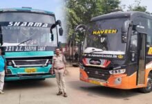 बसों की छत पर सामान ढोने पर 49 स्लीपर बसों के चालान