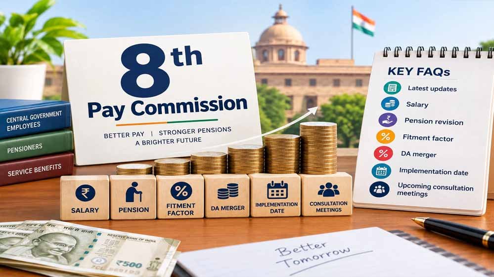 8th Pay Commission: पेंशनर्स ने ₹45 हजार न्यूनतम पेंशन की मांग उठाई 8th Pay Commission: पेंशनर्स ने ₹45 हजार न्यूनतम पेंशन की मांग उठाई