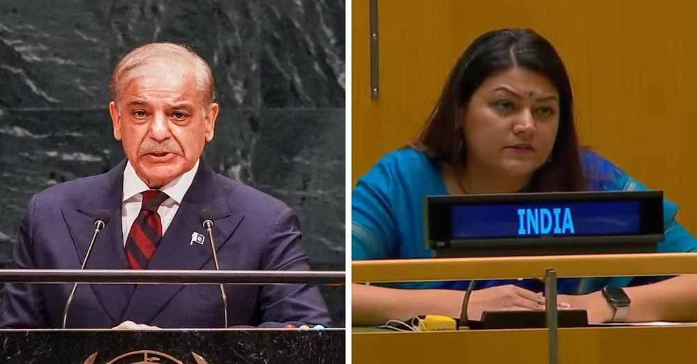 UN में भारत का पाकिस्तान पर पलटवार, शहबाज के दावों पर घेरा UN में भारत का पाकिस्तान पर पलटवार, शहबाज के दावों पर घेरा