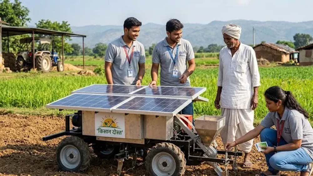 BIT मेसरा के छात्रों का कमाल, सौर ऊर्जा से चलेगा ‘किसान दोस्त’ उपकरण BIT मेसरा के छात्रों का कमाल, सौर ऊर्जा से चलेगा ‘किसान दोस्त’ उपकरण