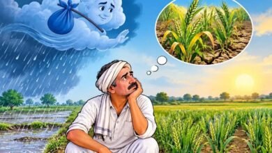 खंडवा में औसत से 100 मिमी कम बारिश, रबी फसल पर मंडराया सिंचाई संकट