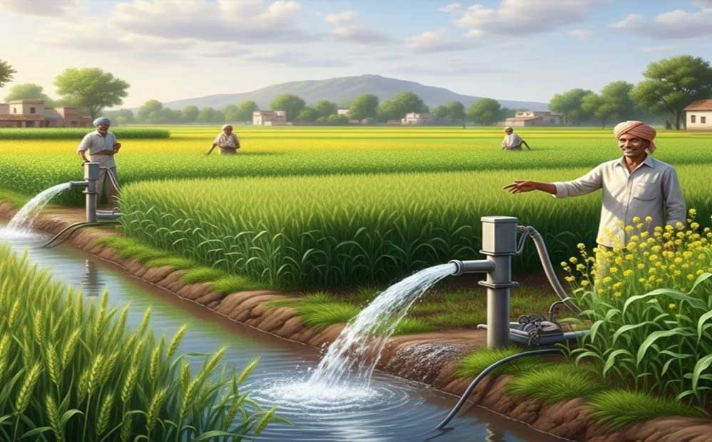 योगी सरकार में आधुनिक हो रहे राजकीय नलकूप, किसानों के खेतों तक पहुंच रहा पानी