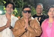 अमेरिका से लौटने के बाद गोविंदा ने बच्चों के साथ मिलकर घर पर बप्पा के किए दर्शन