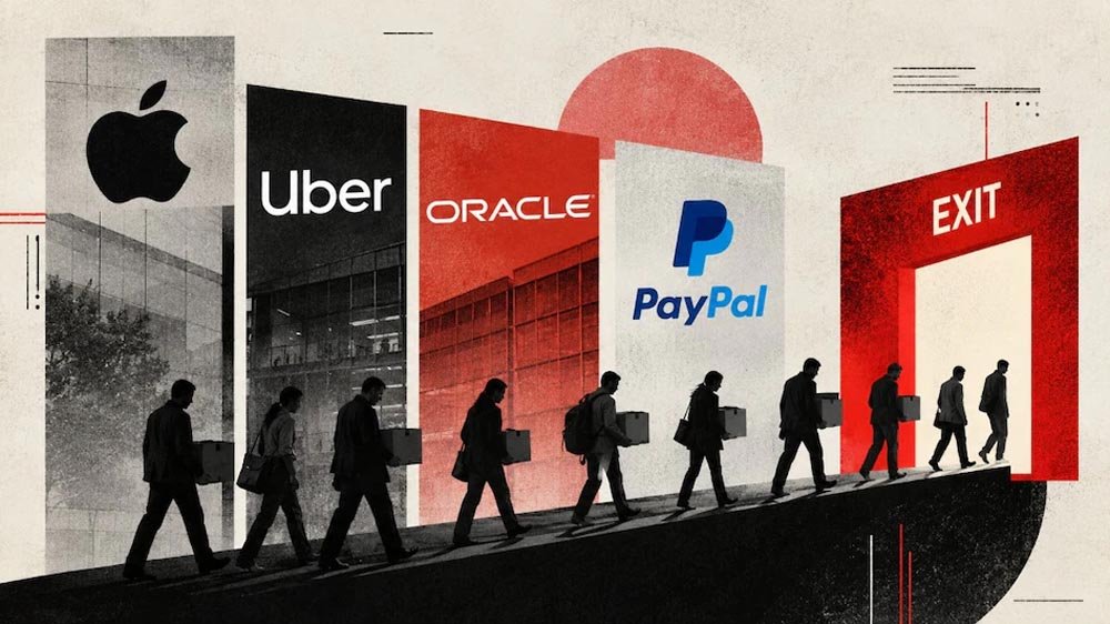 AI का बढ़ता असर, टेक कंपनियों में छंटनी का दौर जारी; Apple-Uber-PayPal-Oracle में नौकरियों पर संकट AI का बढ़ता असर, टेक कंपनियों में छंटनी का दौर जारी; Apple-Uber-PayPal-Oracle में नौकरियों पर संकट