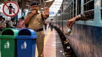 रेलवे स्टेशन पर कचरा फेंकना या थूकना पड़ेगा महंगा, देना होगा 1000 रुपये जुर्माना रेलवे स्टेशन पर कचरा फेंकना या थूकना पड़ेगा महंगा, देना होगा 1000 रुपये जुर्माना
