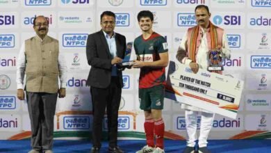 शाहरुख और आशीष पूर्ति ने संस्कारधानी स्ट्राइकर्स को दिलाई पहली जीत, राजधानी रॉयल्स को 4-2 से हराया शाहरुख और आशीष पूर्ति ने संस्कारधानी स्ट्राइकर्स को दिलाई पहली जीत, राजधानी रॉयल्स को 4-2 से हराया