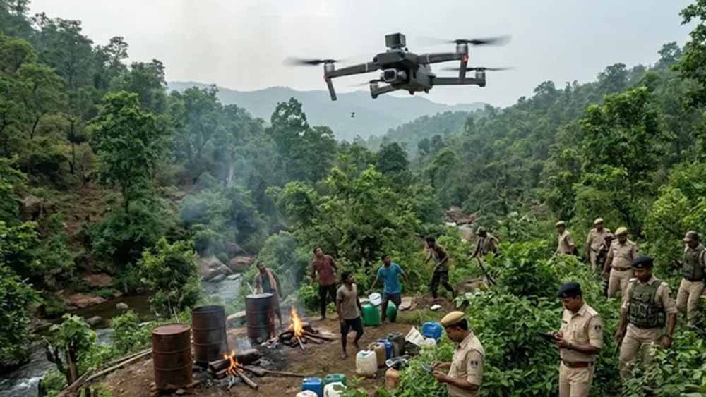 झारखंड में शराब माफिया पर ड्रोन से नजर रखेगी सरकार, जंगलों में छिपे अवैध ठिकानों पर होगी कार्रवाई झारखंड में शराब माफिया पर ड्रोन से नजर रखेगी सरकार, जंगलों में छिपे अवैध ठिकानों पर होगी कार्रवाई