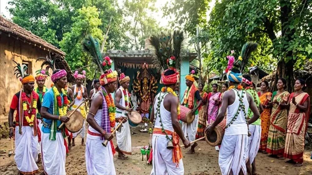 झारखंड में अनोखे अंदाज में मनाया जाता है दासाय पर्व, दुर्गा पूजा पर आदिवासी देते हैं भाईचारे का संदेश झारखंड में अनोखे अंदाज में मनाया जाता है दासाय पर्व, दुर्गा पूजा पर आदिवासी देते हैं भाईचारे का संदेश