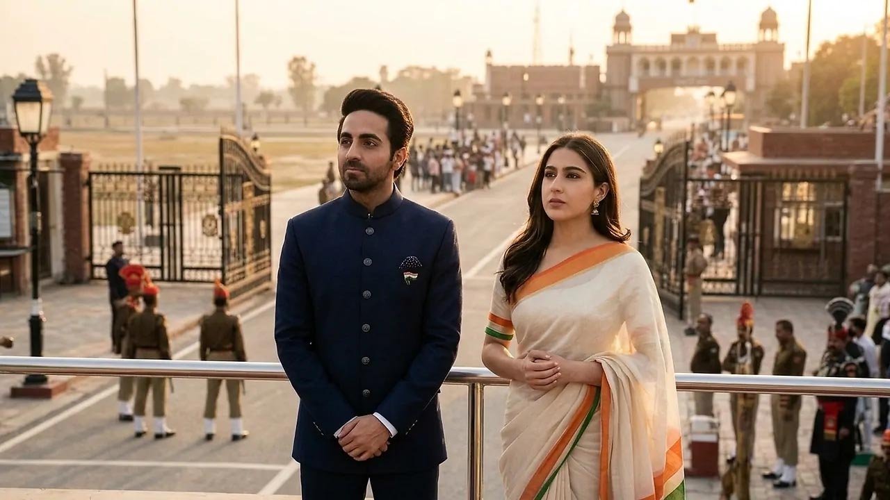 वाघा बॉर्डर पर आतिफ असलम के गाने से दब गई आयुष्मान-सारा की आवाज, वायरल हुआ वीडियो वाघा बॉर्डर पर आतिफ असलम के गाने से दब गई आयुष्मान-सारा की आवाज, वायरल हुआ वीडियो