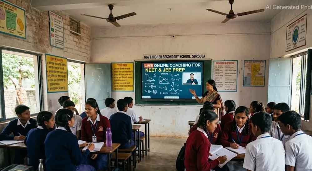 सरगुजा के 35 सरकारी स्कूलों में NEET-JEE की मुफ्त ऑनलाइन कोचिंग, छात्रों को मिलेगा फायदा सरगुजा के 35 सरकारी स्कूलों में NEET-JEE की मुफ्त ऑनलाइन कोचिंग, छात्रों को मिलेगा फायदा