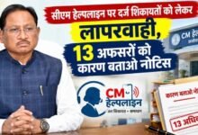 CM हेल्पलाइन शिकायतों में लापरवाही पर सख्ती, PWD के 13 अधिकारियों को नोटिस