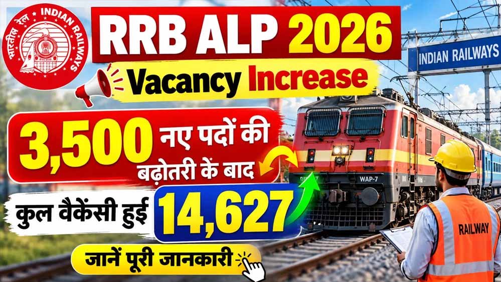 Railway ALP Recruitment: 3500 पद बढ़े, अब 14,627 असिस्टेंट लोको पायलट की भर्ती Railway ALP Recruitment: 3500 पद बढ़े, अब 14,627 असिस्टेंट लोको पायलट की भर्ती