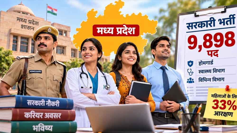 MP में 9,898 सरकारी पदों पर भर्ती का मौका, नवंबर में जारी होगा शेड्यूल MP में 9,898 सरकारी पदों पर भर्ती का मौका, नवंबर में जारी होगा शेड्यूल