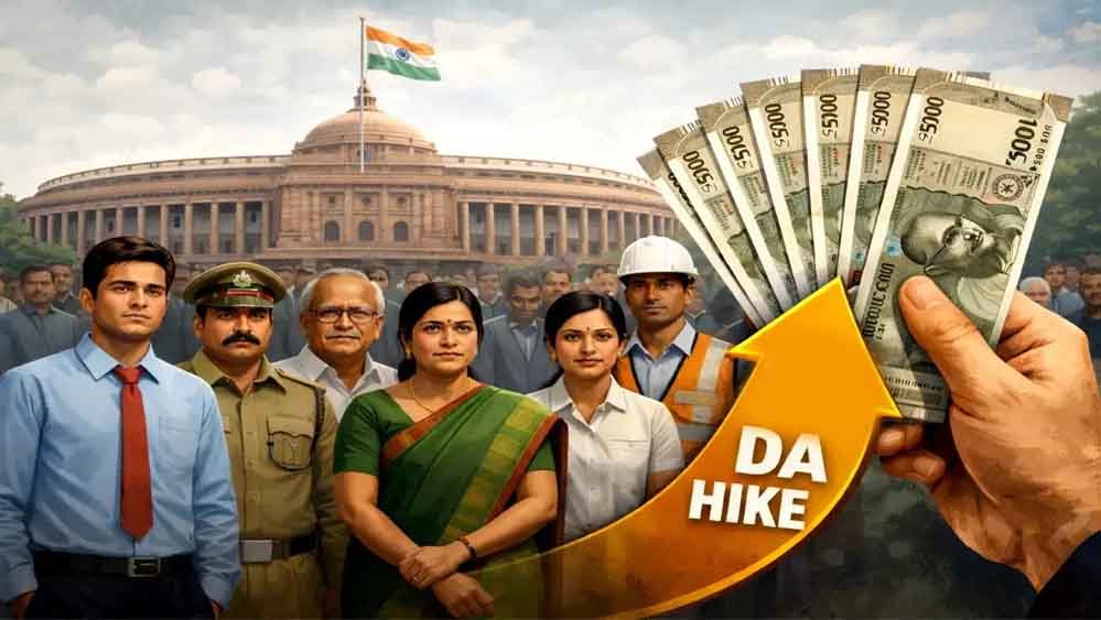 DA Hike 2026: केंद्रीय कर्मचारियों को मिल सकता है दिवाली गिफ्ट, महंगाई भत्ते में 3% बढ़ोतरी संभव DA Hike 2026: केंद्रीय कर्मचारियों को मिल सकता है दिवाली गिफ्ट, महंगाई भत्ते में 3% बढ़ोतरी संभव