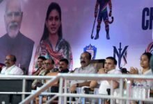 उप मुख्यमंत्री अरुण साव ने की खिलाड़ियों की हौसला अफजाई, मैच देखने पहुंचे हॉकी स्टेडियम