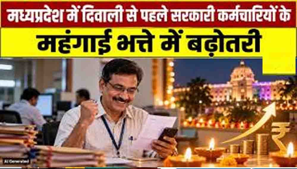 मोहन सरकार का कर्मचारियों को दिवाली तोहफा, महंगाई भत्ते में 2% की बढ़ोतरी मोहन सरकार का कर्मचारियों को दिवाली तोहफा, महंगाई भत्ते में 2% की बढ़ोतरी