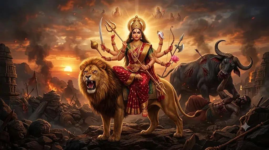 मां दुर्गा के वाहन सिंह-बाघ ही क्यों? जानिए इनके पीछे छिपा धार्मिक और आध्यात्मिक रहस्य मां दुर्गा के वाहन सिंह-बाघ ही क्यों? जानिए इनके पीछे छिपा धार्मिक और आध्यात्मिक रहस्य