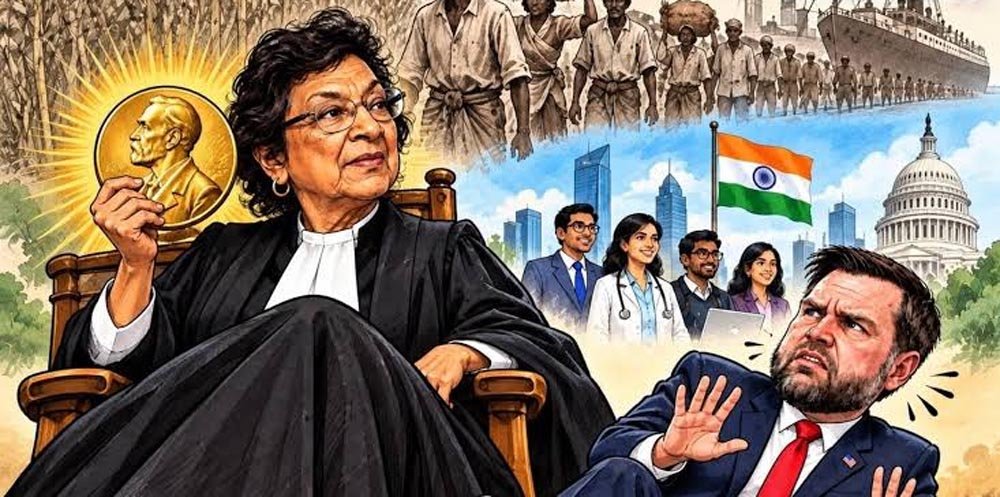 H-1B वीजा पर जेडी वेंस के बयान से विवाद, गिरमिटिया मजदूरों के इतिहास से जुड़ा नवी पिल्लई का संघर्ष H-1B वीजा पर जेडी वेंस के बयान से विवाद, गिरमिटिया मजदूरों के इतिहास से जुड़ा नवी पिल्लई का संघर्ष