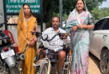 सेवा संकल्प अभियान के तहत दिव्यांग धनेश्वर साहू को मिली ट्राइसाइकिल