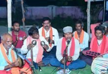 माता की भक्ति में रमे उप मुख्यमंत्री  विजय शर्मा, हाथों में मंजीरा लेकर ग्रामीणों के साथ गाए जसगीत